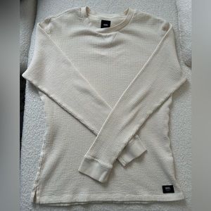Vans thermal, long sleeve tee.  Size Large.  Cream color.